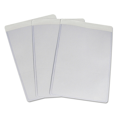 C-Line Self-Adhesive Shop Ticket Holders, Super Heavy, 25 Sheets, 5 x 8, 50/Box (CLI70058)