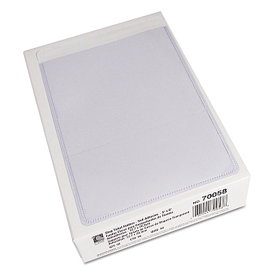 C-Line Self-Adhesive Shop Ticket Holders, Super Heavy, 25 Sheets, 5 x 8, 50/Box (CLI70058)