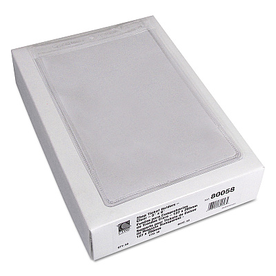 C-Line Clear Vinyl Shop Ticket Holders, Both Sides Clear, 25 Sheets, 5 x 8, 50/Box (CLI80058)