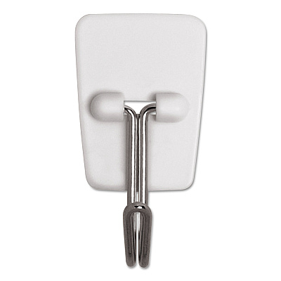 Command General Purpose Wire Hooks, Small, Metal, White, 0.5 lb Capacity, 3 Hooks and 4 Strips/Pack (MMM17067ES)