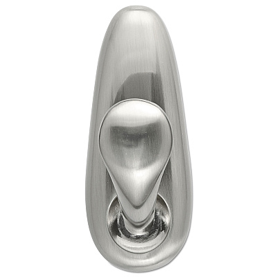 Command All Weather Hooks and Strips, Large, Metal, Brushed Nickel, 5 lb Capacity, 1 Hook and 2 Strips (MMMFC13BNAWES)