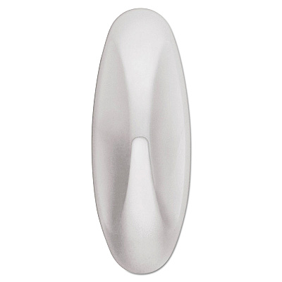 Command General Purpose Designer Hooks, Medium, Plastic, White, 3 lb Capacity, 2 Hooks and 4 Strips/Pack (MMM17081ES)