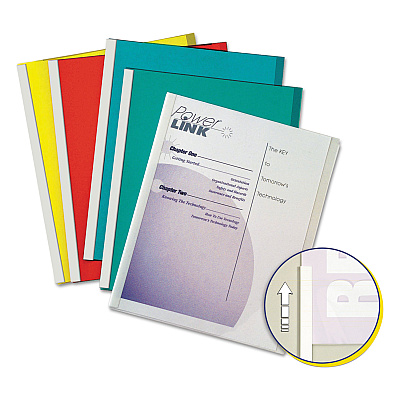 C-Line Vinyl Report Covers, 0.13" Capacity, 8.5 x 11, Clear/Assorted, 50/Box (CLI32550)