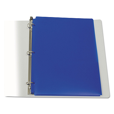 C-Line Two-Pocket Heavyweight Poly Portfolio Folder, 3-Hole Punch, 11 x 8.5, Blue, 25/Box (CLI32935)