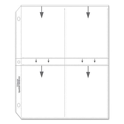 C-Line Clear Photo Pages for Eight 3.5 x 5 Photos, 3-Hole Punched, 11.25 x 8.13, 50/Box (CLI52584)
