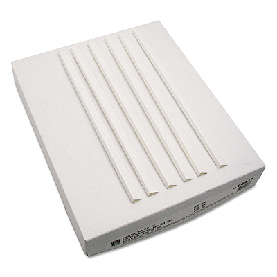 C-Line Slide 'N Grip Binding Bars, 40-Sheet Capacity, 11 x 0.25, White, 100/Box (CLI34447)