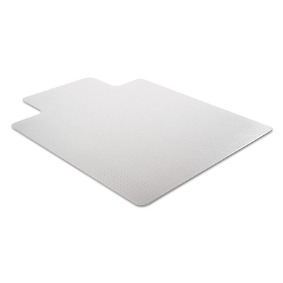 Alera Moderate Use Studded Chair Mat for Low Pile Carpet, 45 x 53, Wide Lipped, Clear (ALEMAT4553CLPL)