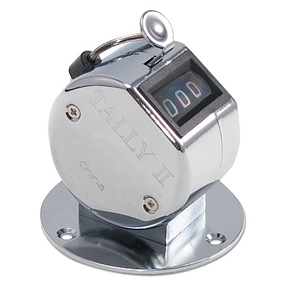 Bates Tally II Desk Model Tally Counter, Registers 0-9999, Chrome (AVT9841005)