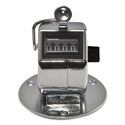 Bates Tally II Desk Model Tally Counter, Registers 0-9999, Chrome (AVT9841005)