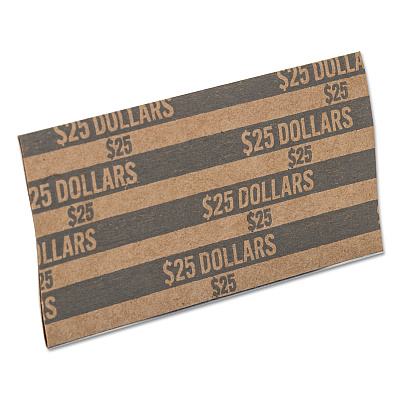 Pap-R Products Flat Coin Wrappers, Dollar Coin, $25, Pop-Open Wrappers, 1000/Box (CTX30100)