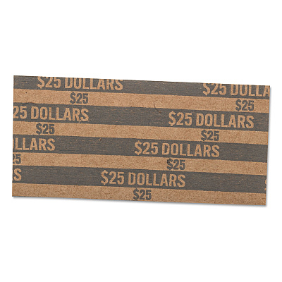 Pap-R Products Flat Coin Wrappers, Dollar Coin, $25, Pop-Open Wrappers, 1000/Box (CTX30100)