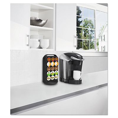 Mind Reader Coffee Pod Carousel, Fits 30 Pods, 6.8 x 6.8 x 12.63, Black (EMSCRS02BLK)
