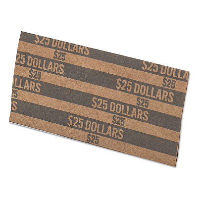 Pap-R Products Flat Coin Wrappers, Dollar Coin, $25, Pop-Open Wrappers, 1000/Box (CTX30100)