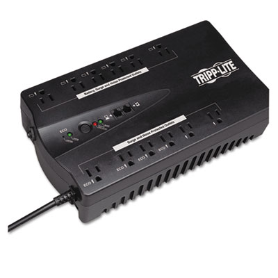 Tripp Lite ECO Series Energy-Saving Standby UPS, 12 Outlets, 750 VA, 420 J (TRPECO750UPSTAA)