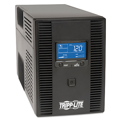 Tripp Lite SmartPro LCD Line-Interactive UPS AVR Tower, 10 Outlets, 1,500 VA, 650 J (TRPSMART1500LDT)