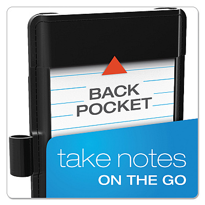 Oxford At Hand Note Card Case, Holds 25 3 x 5 Cards, 5.5 x 3.75 x 5.33, Poly, Black (OXF63519)