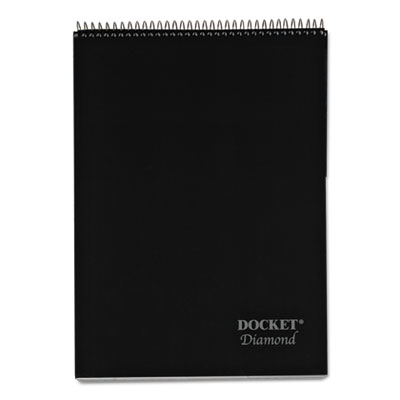 TOPS Docket Diamond Top-Wire Ruled Planning Pad, Wide/Legal Rule, Black Cover, 60 White 8.5 x 11.75 Sheets (TOP63978)