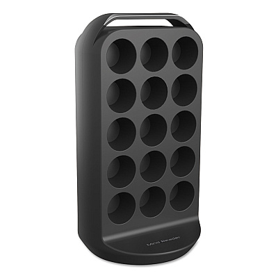 Mind Reader Coffee Pod Carousel, Fits 30 Pods, 6.8 x 6.8 x 12.63, Black (EMSCRS02BLK)