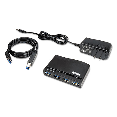 Tripp Lite USB 3.0 SuperSpeed Hub, 4 Ports, Black (U360004R)