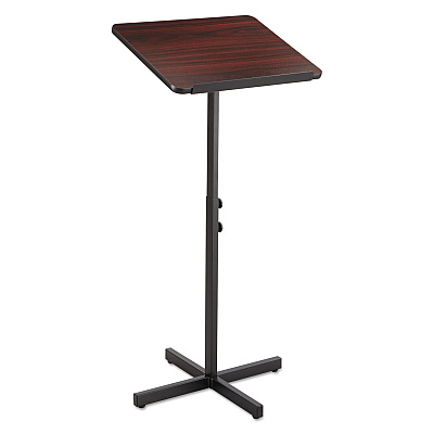 Safco Adjustable Speaker Stand, 21 x 21 x 29.5 to 46, Mahogany/Black (SAF8921MH)