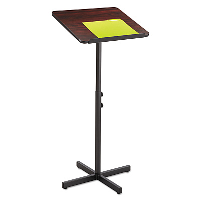 Safco Adjustable Speaker Stand, 21 x 21 x 29.5 to 46, Mahogany/Black (SAF8921MH)