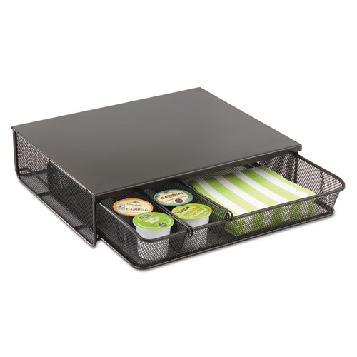 Safco One Drawer Hospitality Organizer, 5 Compartments, 12.5 x 11.25 x 3.25, Black (3274BL)