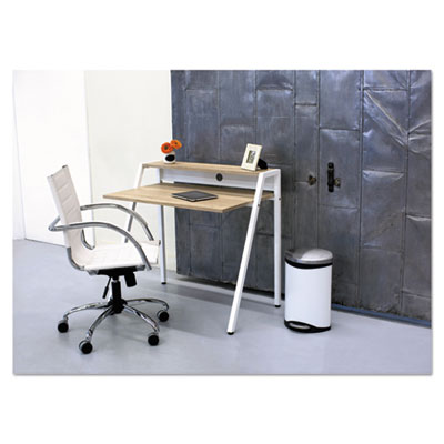 Safco Step-On Medical Receptacle, 3 gal, Steel, White (SAF9901WH)