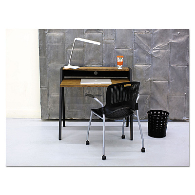 Safco Bubble Wastebaskets, 6 gal, Steel, Black (SAF9740BL)