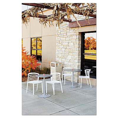 Safco Canmeleon Aggregate Panel Receptacles, Side-Open, 38 gal, Polyethylene, Tan (SAF9472TN)