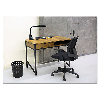 Safco Bubble Wastebaskets, 6 gal, Steel, Black (SAF9740BL)