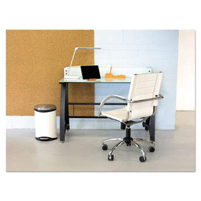 Safco Step-On Medical Receptacle, 3 gal, Steel, White (SAF9901WH)