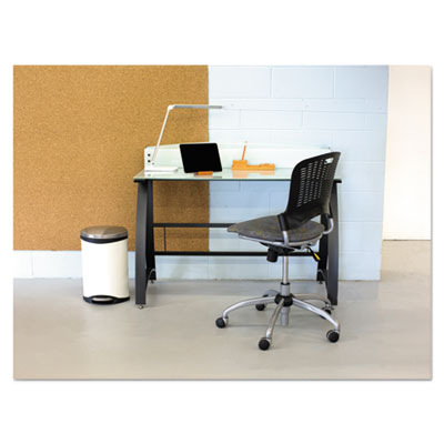 Safco Step-On Medical Receptacle, 3 gal, Steel, White (SAF9901WH)