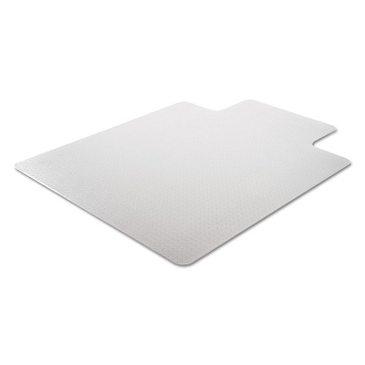 deflecto DuraMat Moderate Use Chair Mat for Low Pile Carpet, 45 x 53 with Lip, Clear (DEFCM13233COM)