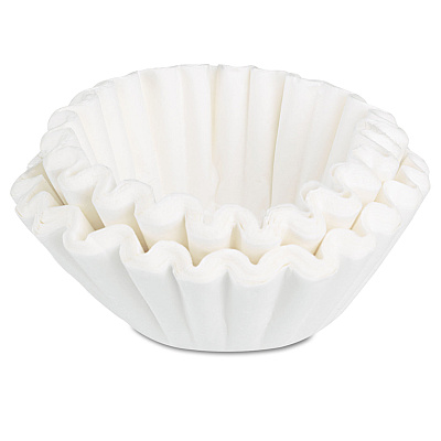 BUNN Coffee Filters, 8 to 12 Cup Size, Flat Bottom, 100/Pack (BUNBCF100B)