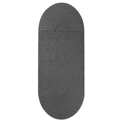 Guardian EcoGuard Diamond Floor Mat, Double Fan, 36 x 96, Charcoal (MLLEGDDF030804)