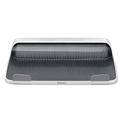 Fellowes I-Spire Series Laptop Lift, 13.19" x 9.31" x 4.13", White/Gray, Supports 10 lbs (FEL9311201)