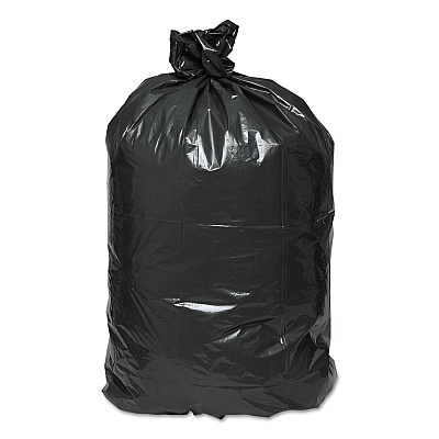 Earthsense Commercial Linear Low Density Recycled Can Liners, 45 gal, 1.65 mil, 40" x 46", Black, 10 Bags/Roll, 10 Rolls/Carton (WBIRNW4860)