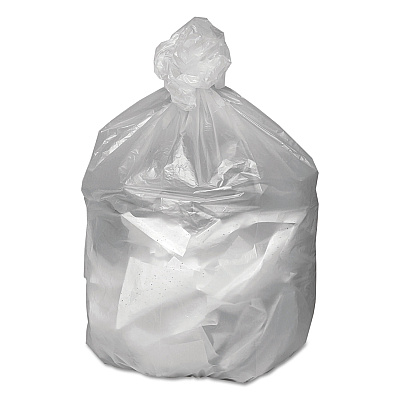 Good 'n Tuff Waste Can Liners, 30 gal, 8 mic, 30" x 36", Natural, 25 Bags/Roll, 20 Rolls/Carton (WBIGNT3037)
