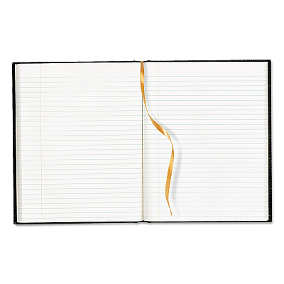 Blueline Executive Notebook with Ribbon Bookmark, 1-Subject, Medium/College Rule, Blue Cover, (75) 11 x 8.5 Sheets (REDA1082)