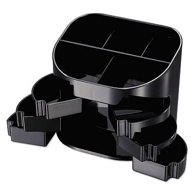 Officemate Double Supply Organizer, 11-Compartments, 6 Drawers, Plastic, 6.5 x 4.75 x 5.75, Black (OIC22822)