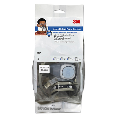 3M Half Facepiece Disposable Respirator Assembly, Large (MMM53P71)