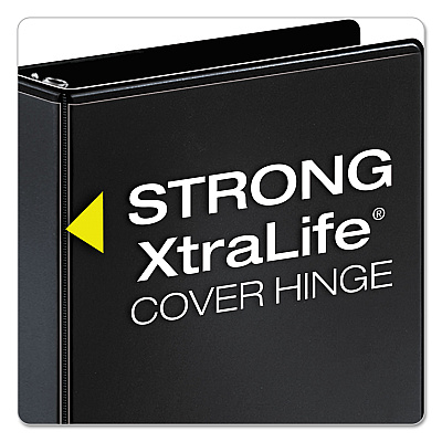 Cardinal Performer ClearVue Slant-D Ring Binder, 3 Rings, 4" Capacity, 11 x 8.5, Black (CRD17811)