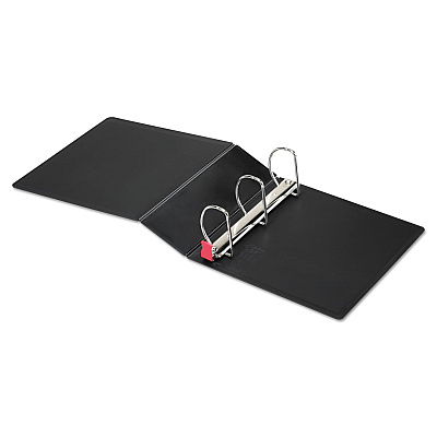 Cardinal SuperLife Easy Open Locking Slant-D Ring Binder, 3 Rings, 4" Capacity, 11 x 8.5, Black (CRD14042)