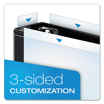 Cardinal ExpressLoad ClearVue Locking D-Ring Binder, 3 Rings, 1.5" Capacity, 11 x 8.5, Black (CRD49111)