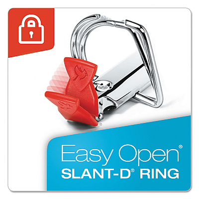 Cardinal Premier Easy Open ClearVue Locking Slant-D Ring Binder, 3 Rings, 3" Capacity, 11 x 8.5, Black (CRD10331)