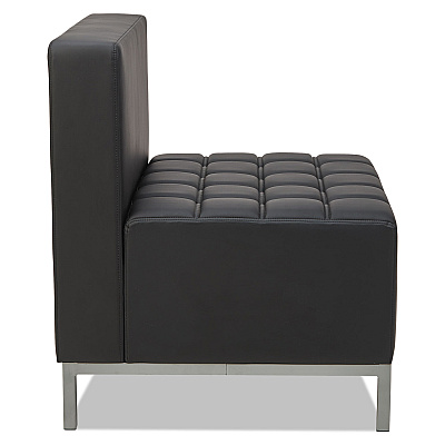 Alera QUB Series Armless L Sectional, 26.38w x 26.38d x 30.5h, Black (ALEQB8116)