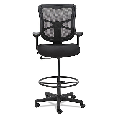 Alera Elusion Series Mesh Stool, Supports Up to 275 lb, 22.6" to 31.6" Seat Height, Black (ALEEL4614)