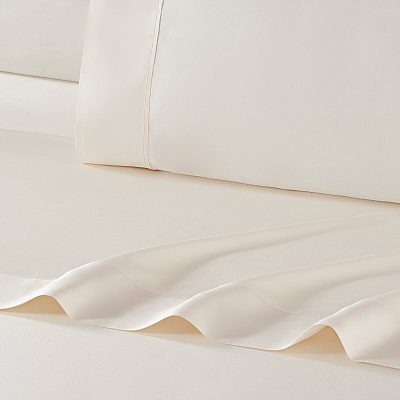 Aston & Arden Bamboo Sheet Set Cali-king White, 4 Piece Set (P-SS-BBCALKG-WW)
