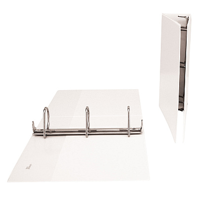 Universal Slant D-Ring View Binder, 3 Rings, 3" Capacity, 11 x 8.5, White (UNV20748)