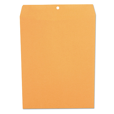 Universal Kraft Clasp Envelope, 32 lb Bond Weight Kraft, #97, Square Flap, Clasp/Gummed Closure, 10 x 13, Brown Kraft, 100/Box (UNV44907)